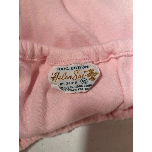 Vintage 60s Top 1960s Pink Boho Hippie Pinup Rockabilly Crop Top Size Medium - Picture 3 of 4